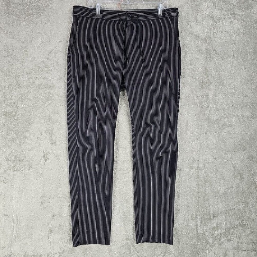 Calvin Klein Black Pinstripe Chinos